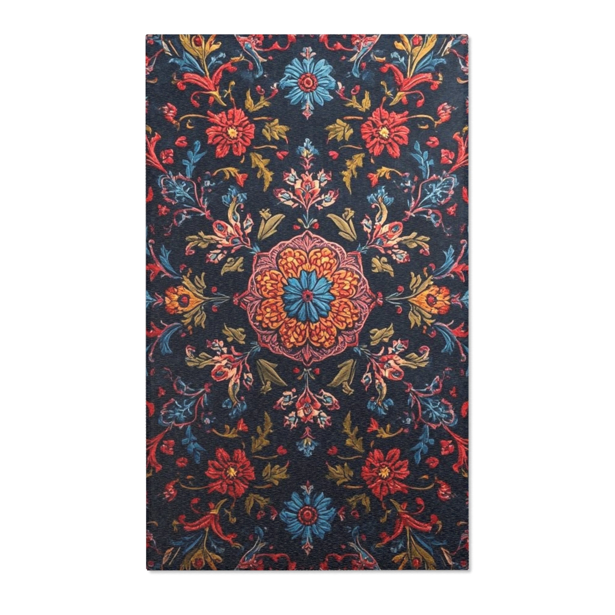 Vintage Floral Area Rug Bohemian Home Decor Living Room - Rosetta Creative Boutique